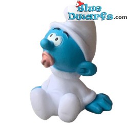 Baby Smurf - bath toy in Egg - Flexible rubber - Plastoy - 6cm