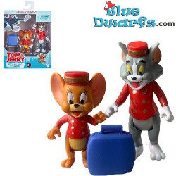 2x Figura Tom y  Jerry  Ascensorista set de juguetes (+/- 6,5cm)