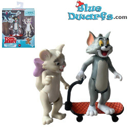 2x Figura Tom y  Jerry en el set de la película (+/- 6,5cm)