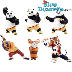 Kungfu Panda speelset - 6 speelfiguren - Comansi - 8cm
