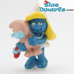 20192: Smurfette with baby (baby: pink tail)