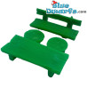 40030: Gartenmöbel - Schlumpf Spielset - hellgrun - Schleich -2,5-7cm