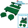 40030: Garden furniture - Smurf play set - darkgreen - Schleich -2,5-7cm