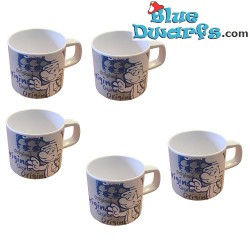 5 x Smurf coffeecup - The Smurfs - Waving smurf - plastic - 200 ML