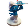 Vanity Smurf with mirror - Collector item on pedestal - Sbabam - 7,5cm (Nr 5)