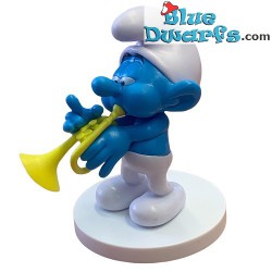 Trumpeter Smurf - Collector item on pedestal - Sbabam - 7,5cm (Nr 12)