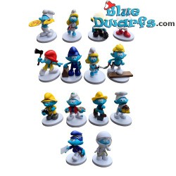 14 Smurf figurines on...