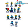 Spielset - 14 Schlumpfe mit Berufe auf Podeste Sbabam - 7,5cm - Serie 2