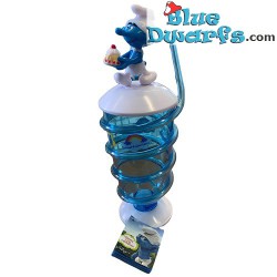 Smurf cup with straw and greedysmurf on top - 300 ML