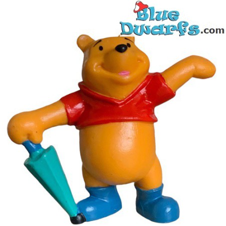 Disney Figurine - Winnie the Pooh with umbrella  - 7cm