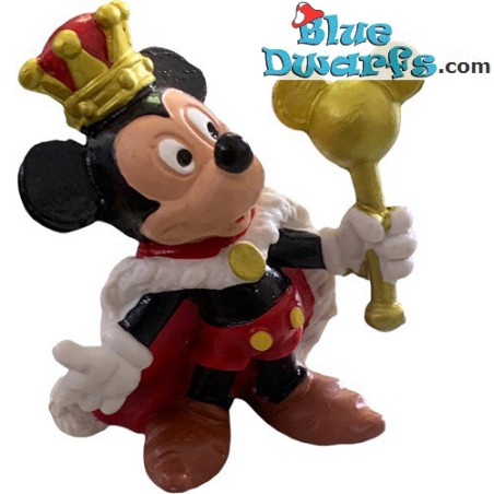 Koning Mickey Mouse met scepter - Disney Speelfiguurtje - Bullyland - 7cm