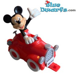Mickey Mouse - Disney Figura -  Ratón Mickey con carro - 9cm