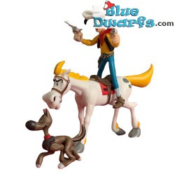 Lucky Luke Spielset mit 7 Spielfiguren - Daltons - Jolly Jumper - Plastoy (3-6 cm)