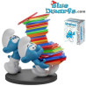 Smurfs with stack of comics - Resin figurine statue - Plastoy - 20cm