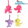 Speelset - Fluorkleurige Snorkels - 4 poppetjes - 8,5 cm