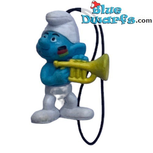 15: Fan Smurf with trumpet EDEKA - 4cm