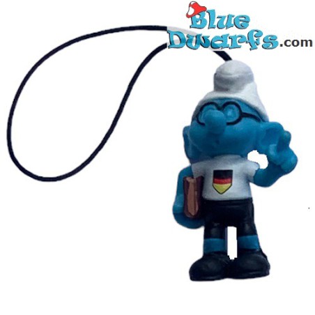 7: Midfielder brainy smurf - Footballer Smurf figurine - EDEKA - NR.7 / 4cm