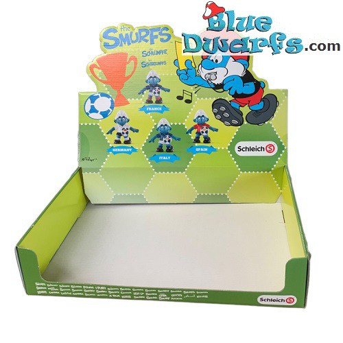 20790- 20793: 2016 New Soccer Smurfs - EMPTY BOX - in France smurfs - Schleich - 5,5cm