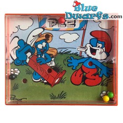 Mini jeu de schtroumpf -avec mini Boules - PEZ - rouge - 9x7cm