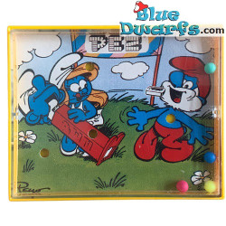 Mini smurfen puzzel met balletjes - PEZ - 6 stuks - 9x7cm