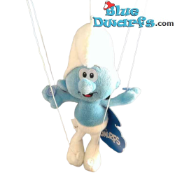 Juguete de peluche pitufos: Pitufo tontín  -  Marioneta -  (+/- 25 cm)