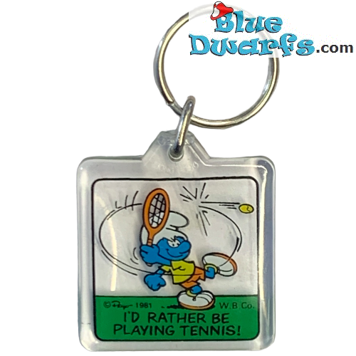 Tennis Schtroumpf Porte-clé  - W.B. CO 1991 -