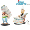 Asterix & Obelix met stapel boeken - kunstharsfiguur - Plastoy - 25 cm