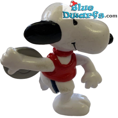 Peanuts/ Snoopy Schleich lanceur de disque figurine (+/- 6cm)