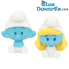 Smurfette and Smurf - Mini Piggy Banks - Plastoy Chibi Series - 16 cm