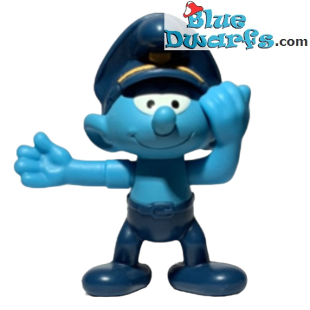 Politie Smurf - Mc Donalds figuurtje (2018 / +/- 7 cm)