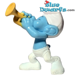 Trumpeter Smurf - Movie Figurine toy - Mc Donalds Happy Meal - 2013 - 8cm