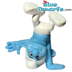 Handstand Hefty Smurf - Movie Figurine toy - Mc Donalds Happy Meal - 2013 - 8cm
