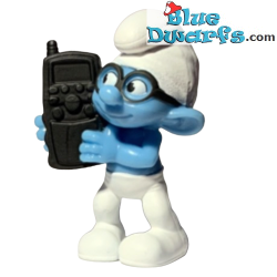 Brainy Smurf with telephone - Figurine - Mc Donalds Happy Meal - 2011 - 8cm