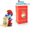 Papa Schtroumpf avec affiche - Figurine en Métal - Pixi Origin II - 3,5 cm
