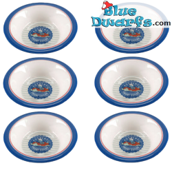 6 x smurf bowl (hard plastic/ reusable)