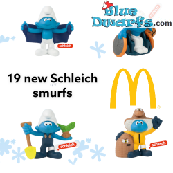 Mc Donalds - Smurf Happy Meal Set 2022 - 19 smurfs - Complete set - Schleich - 5,5cm