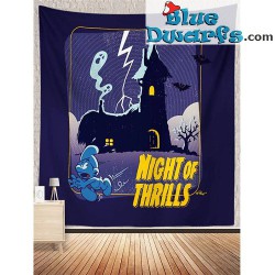 Muurkleed - Gargamels kasteel - Night of Thrills - Halloween - De Smurfen - 130x150cm