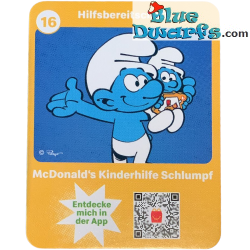 Smurf met Ronald Mc Donalds logo en baby - Mc Donalds Happy Meal - Schleich - 2022 - 5,5cm