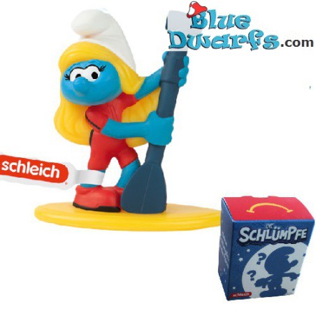 Smurfette with Sup Board - Mc Donalds Happy Meal - Schleich - 2022 - 5,5cm