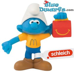 Pitufo con Happy Meal - Mc Donalds Happy Meal - Schleich - 2022 - 5,5cm