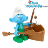 Roeiboot Smurf - Beweegbare smurf - Smurfen Speelfiguurtje  - DeAgostini - 7cm