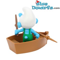 Row Boat Smurf - Movable smurf  - figurine - DeAgostini - 7cm