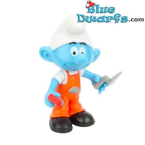 Metselaar smurf - Beweegbare smurf - Smurfen Speelfiguurtje  - DeAgostini - 7cm