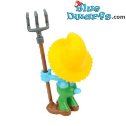 Farmer smurf with Tractor - Movable smurf  - figurine - DeAgostini - 12cm