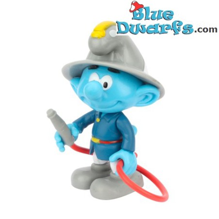 Fireman Smurf - Movable smurf - figurine - DeAgostini - 7cm
