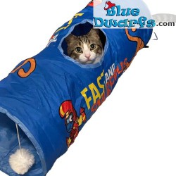 Cat products - Cat tunnel with smurf pattern - Duvo plus - 63x25x25cm