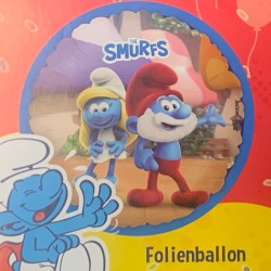 Foil balloon -smurf party balloon - Papa Smurf and smurfette - 45cm - Party Factory