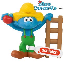 Farmer Smurf with apple and ladder - Mc Donalds Happy Meal - Schleich - 2022 - 5,5cm