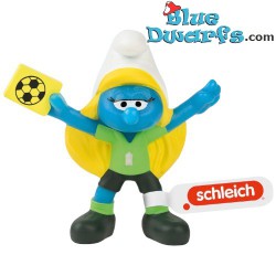 Referee smurfette with yellow card - Mc Donalds Happy Meal - Schleich - 2022 - 5,5cm