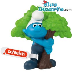 Pitufo forster con arbol - Mc Donalds Happy Meal - Schleich - 2022 - 5,5cm